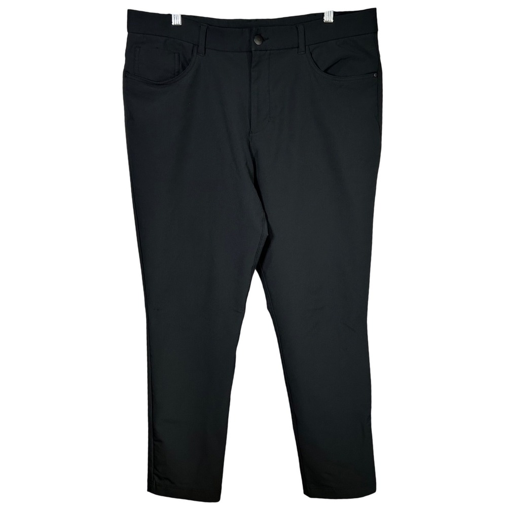 Panama Jack Mens Black Straight‎ Leg Casual Pants Size 38x32
